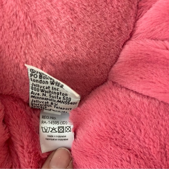 Jellycat Pink Fleury Petunia Flower Plush Stuffed Animal 14” Petals Smiley - Picture 7 of 7